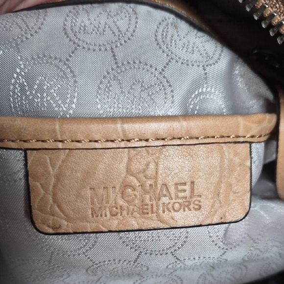 Michael Kors Tan Crocodile-Embossed Women's Handbag - Picture 9 of 15